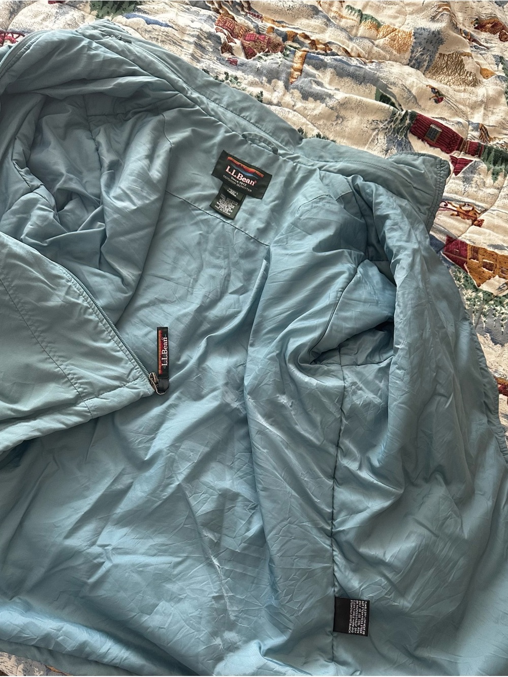 L.L. Bean Light Blue Women's Lightweight Zip Jacket - Picture 3 of 14
